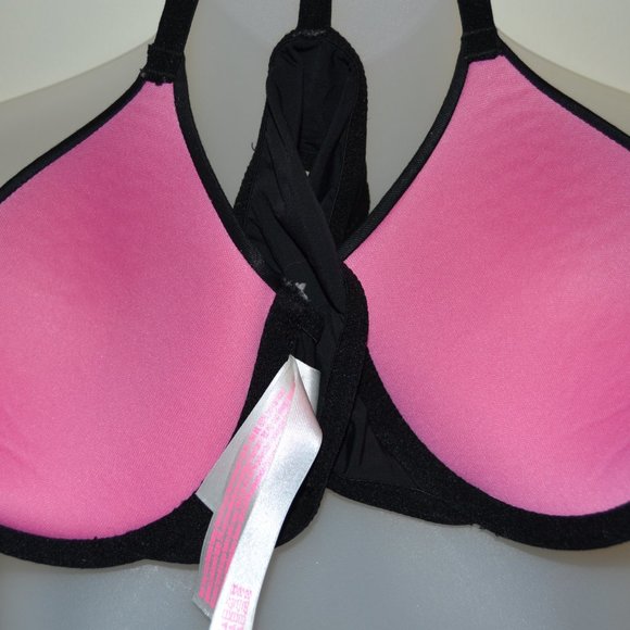 PINK Victoria's Secret 34B Wear Everywhere push-up black front closure bra EUC - Picture 8 of 9